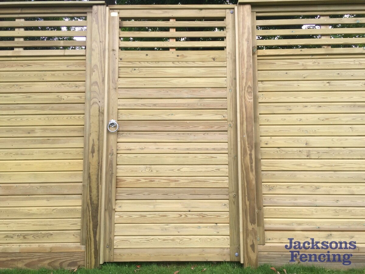 Jacksons Fencing Canterbury Combi Gate Oilcanfinish Landscaping