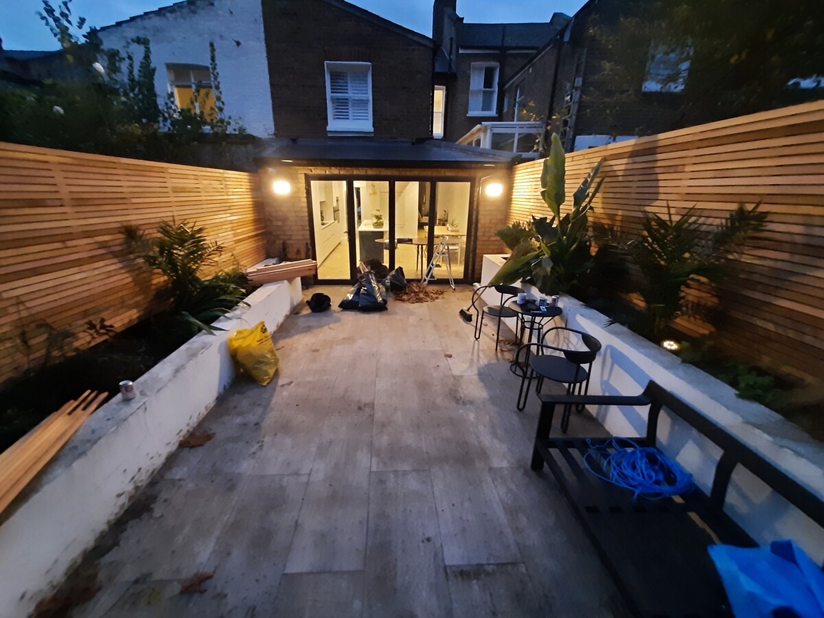 Cedar Slat Screen Fence Project in London Oilcanfinish Outdoor Living Wimbledon