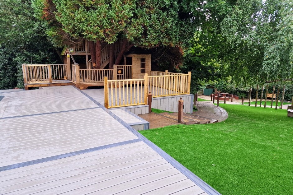 Commercial Composite Decking Installation by Oilcanfinish Outdoor Living